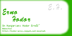 erno hodor business card